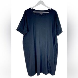 Eileen Fisher XL dress organic cotton jersey knit with pockets Black tunic